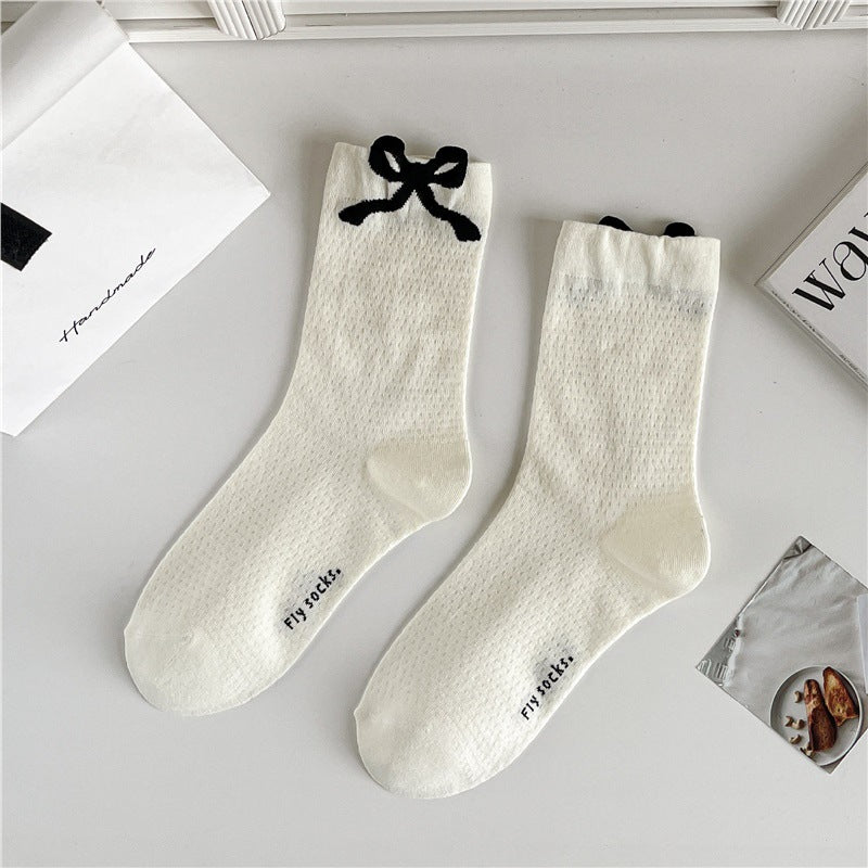 Chaussettes Coquette – Nœud Noir - Fairy Accessories