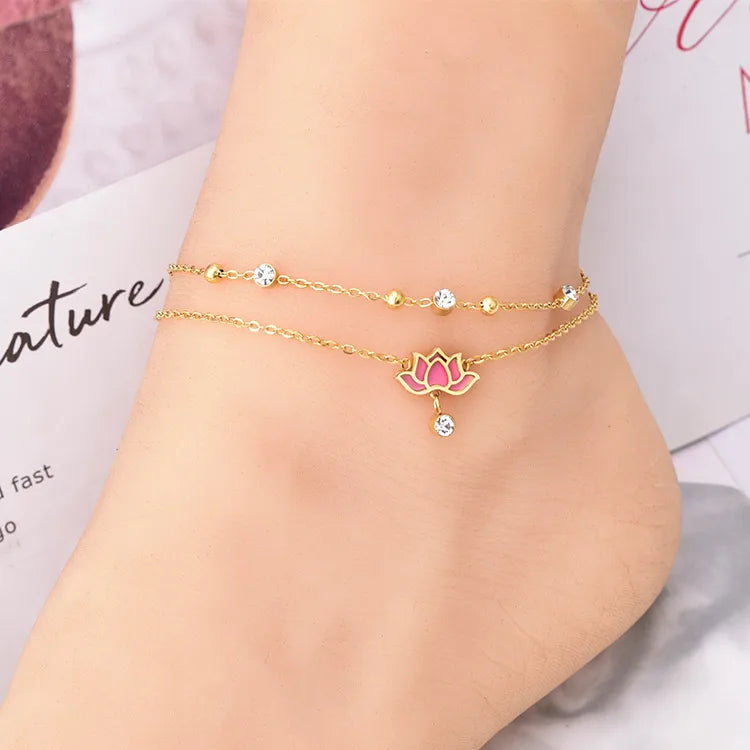 bracelet de cheville - Lumière de Lotus