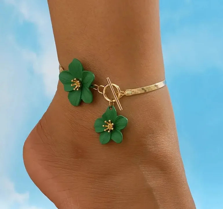 bracelet de cheville - Fleur d'été