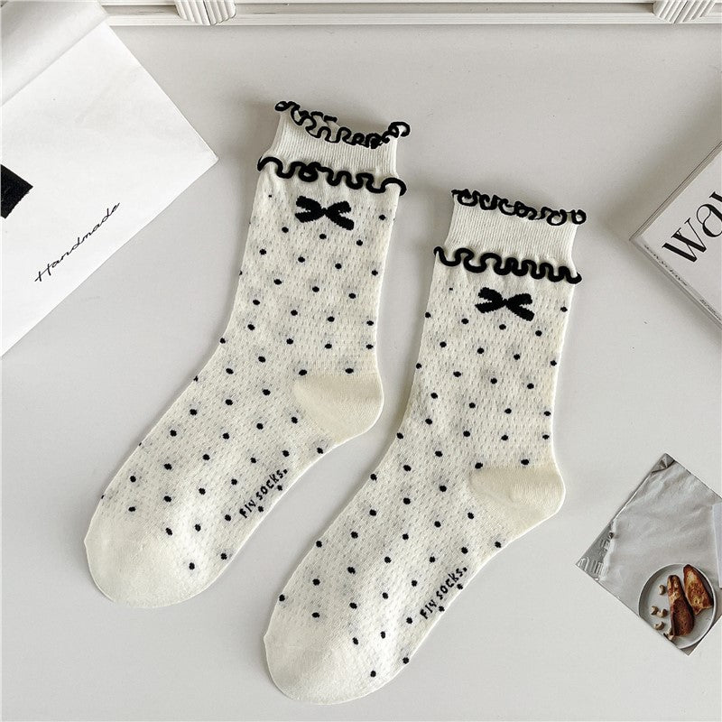 Chaussettes Coquette – Nœud Noir - Fairy Accessories