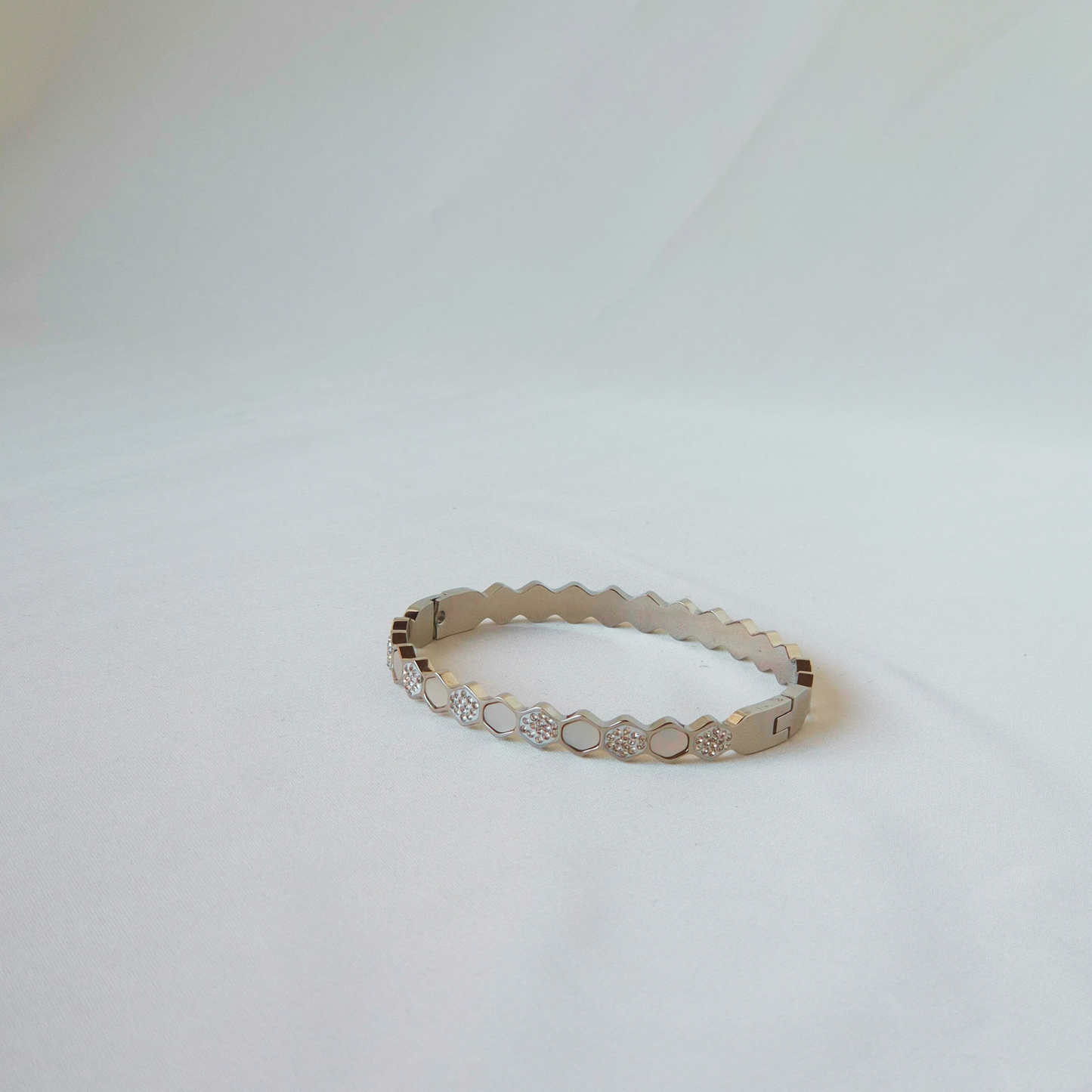 Bracelet Hexa Chic – Argenté & Or rose