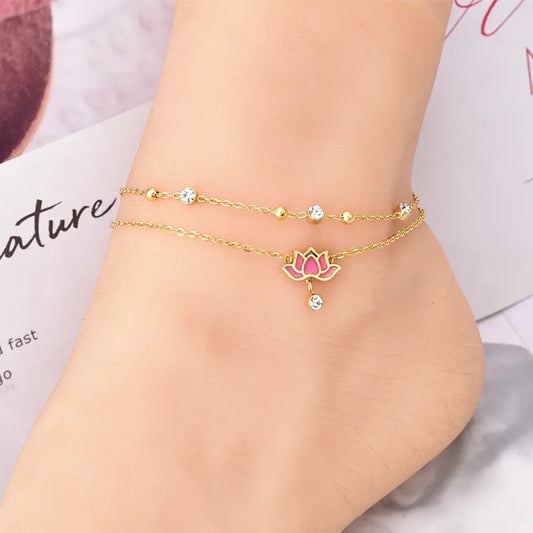 bracelet de cheville - Lumière de Lotus