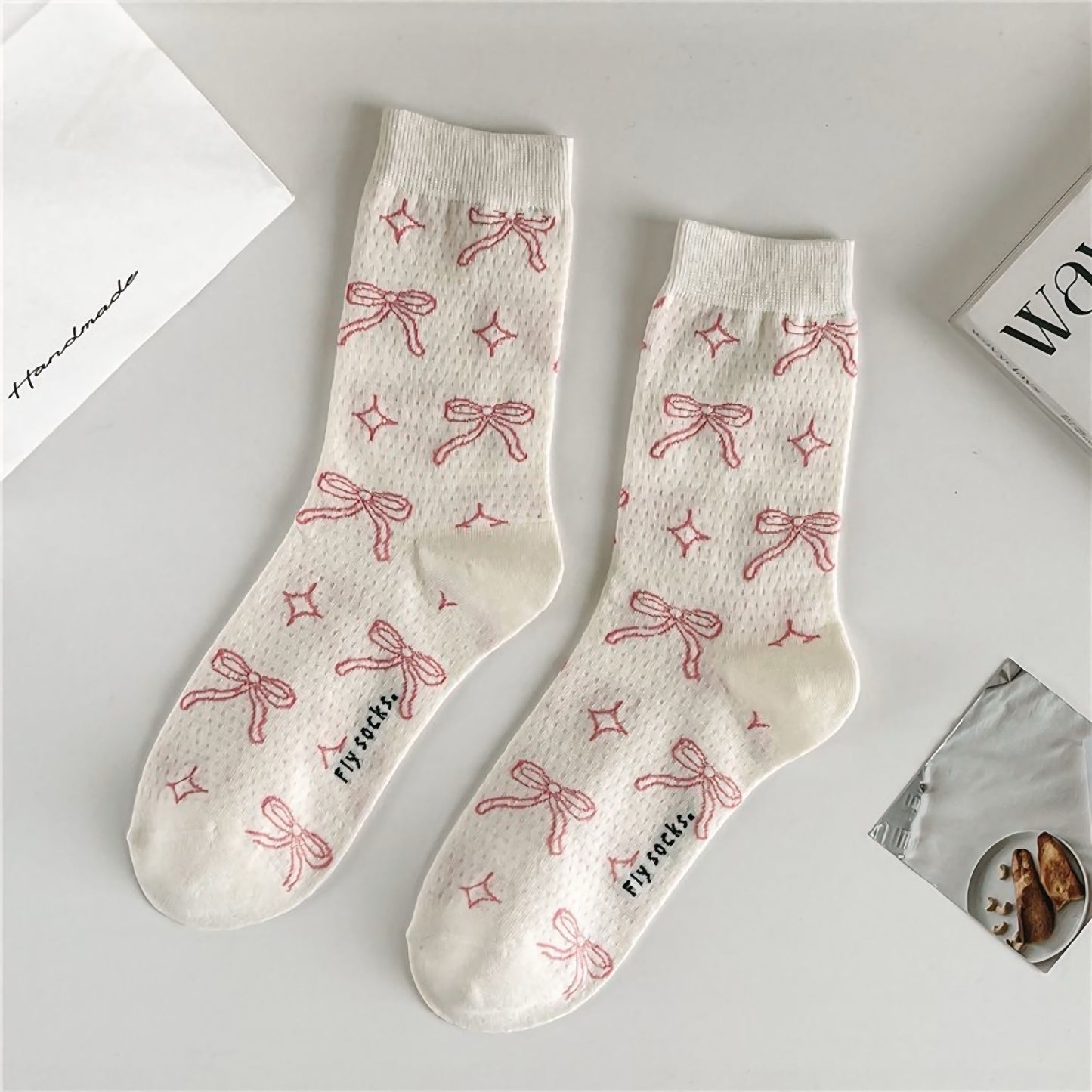 Chaussettes Coquette – Nœuds Roses - Fairy Accessories