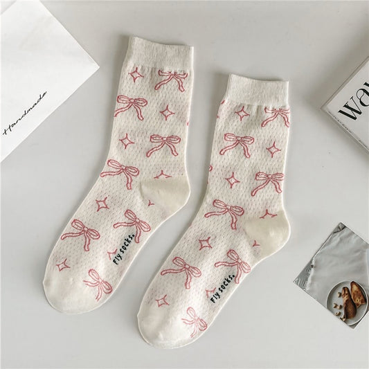 Chaussettes Coquette – Nœuds Roses - Fairy Accessories